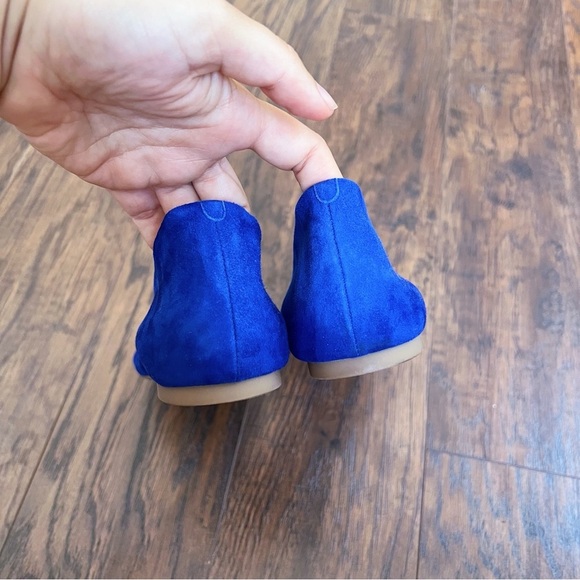J Crew • Cece Suede Ballet Flat cobalt blue Bluebird suede round toe 46198 - Picture 7 of 10